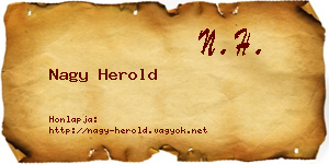 Nagy Herold névjegykártya