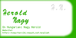herold nagy business card
